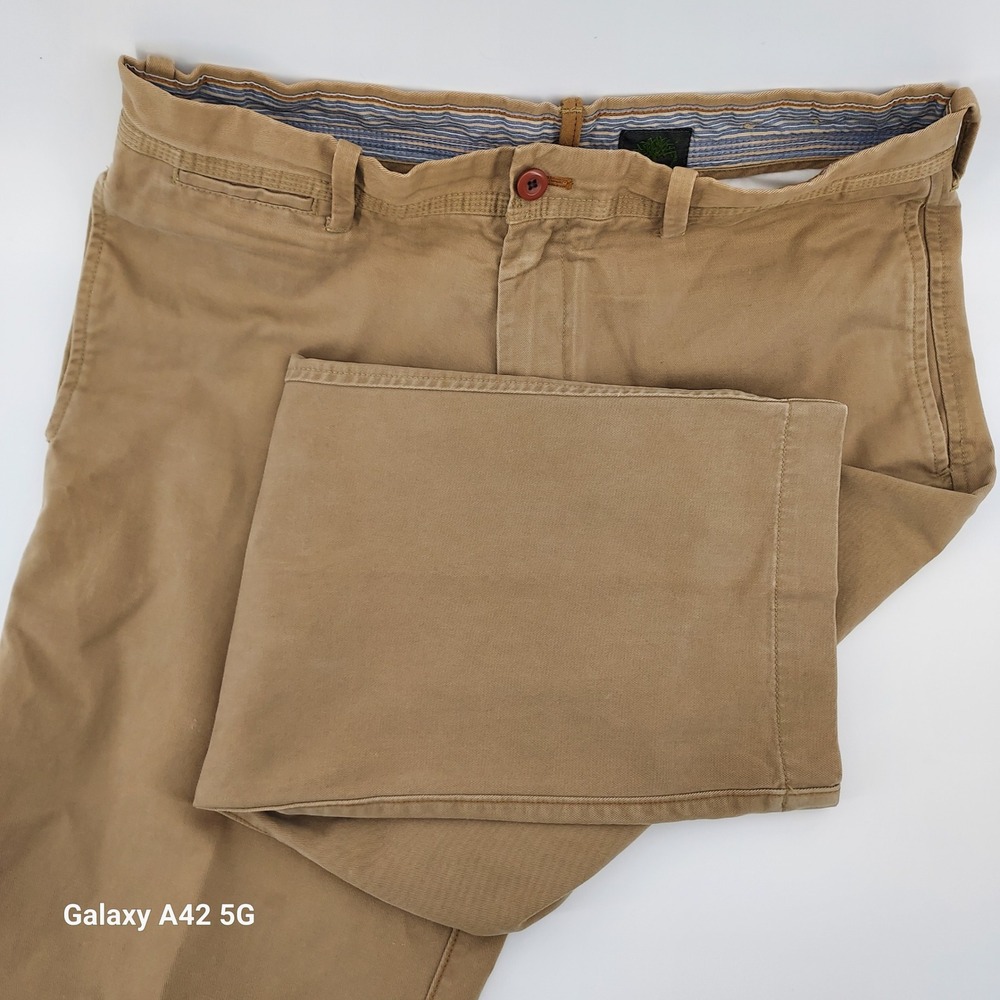 Timberland Mens Chino Pants Tan Khaki 100% Cotton Straight Leg Trousers 34x30